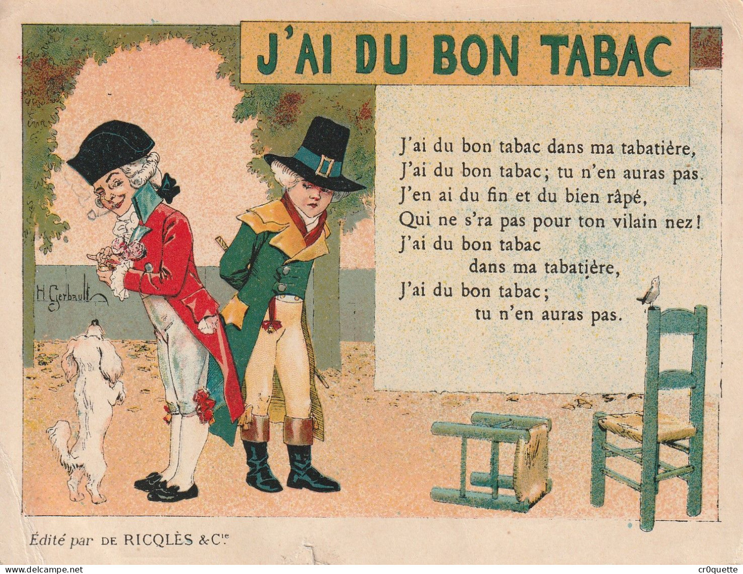 # THEME - PUBLICITE /  RICQLES - J'AI Du BON TABAC - Publicités