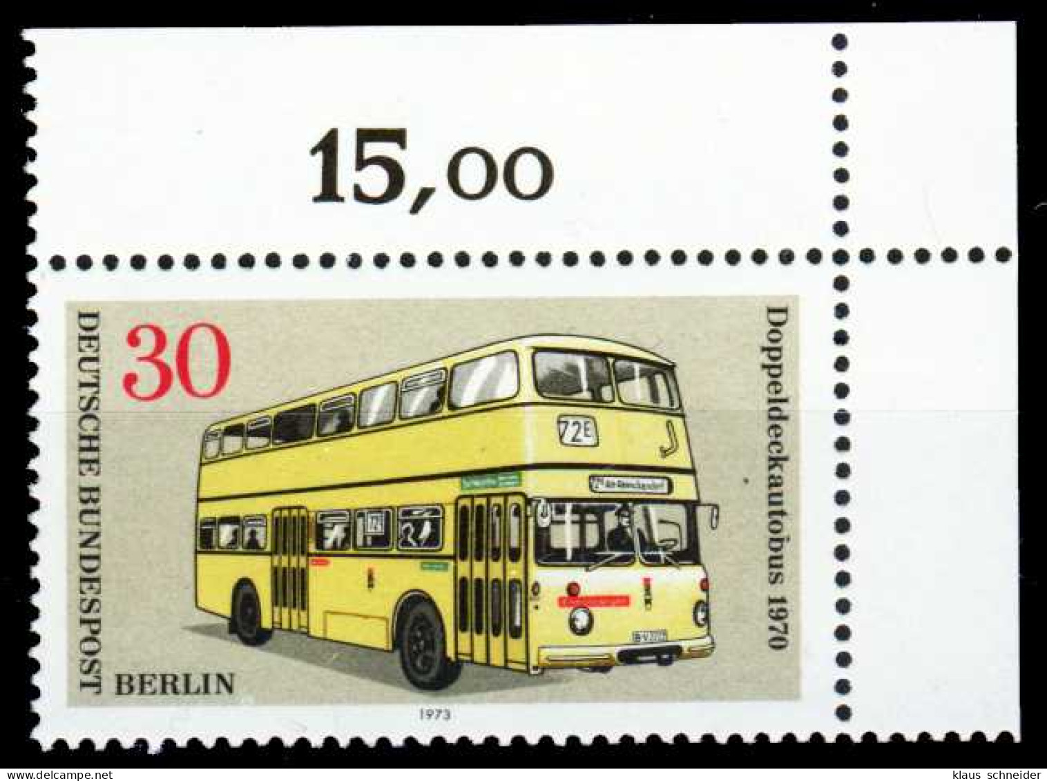 BERLIN 1973 Nr 449 Postfrisch ECKE-ORE X2CBA52 - Unused Stamps