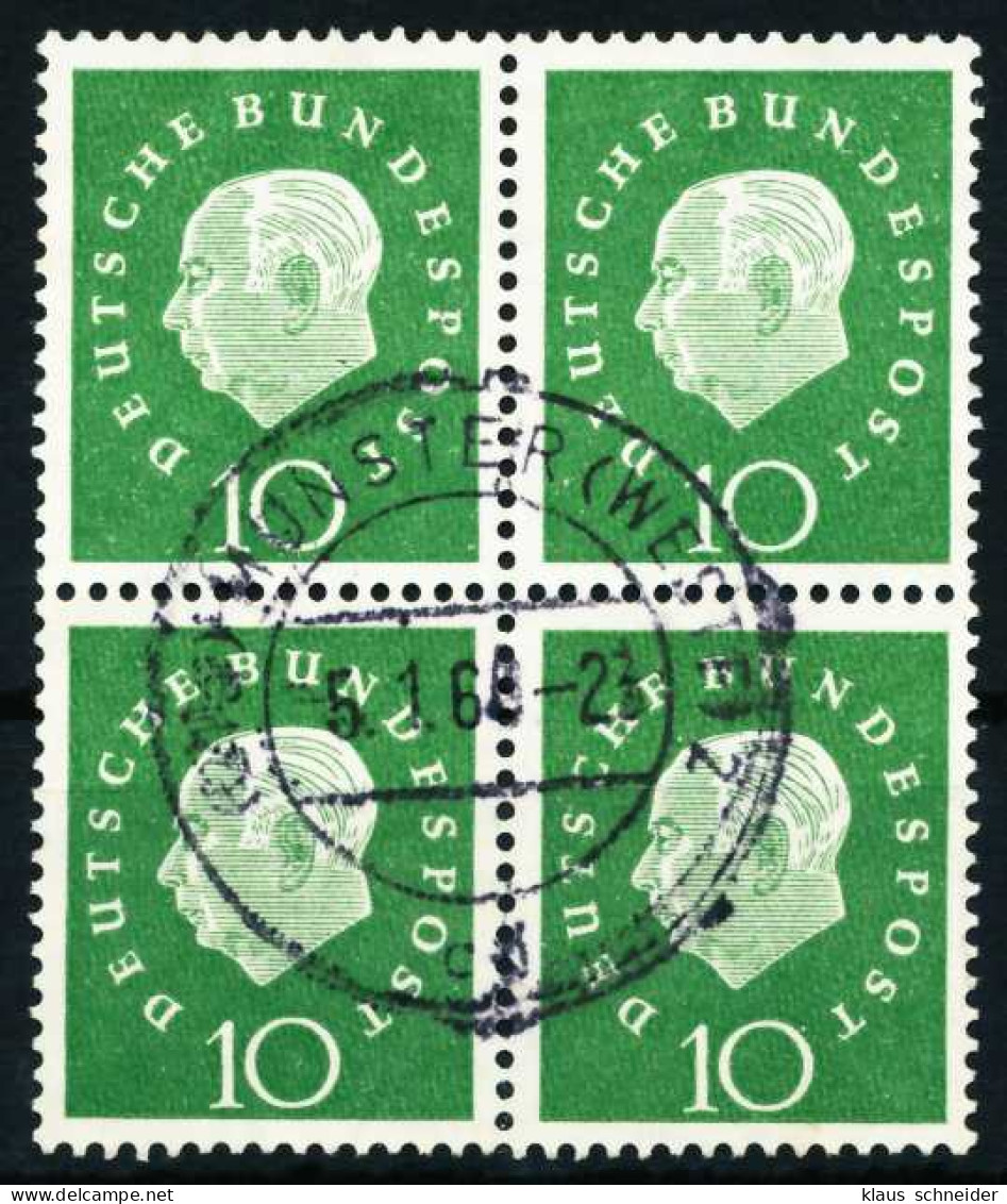 BRD DS HEUSS 3 Nr 303 Zentrisch Gestempelt VIERERBLOCK X46B542 - Used Stamps