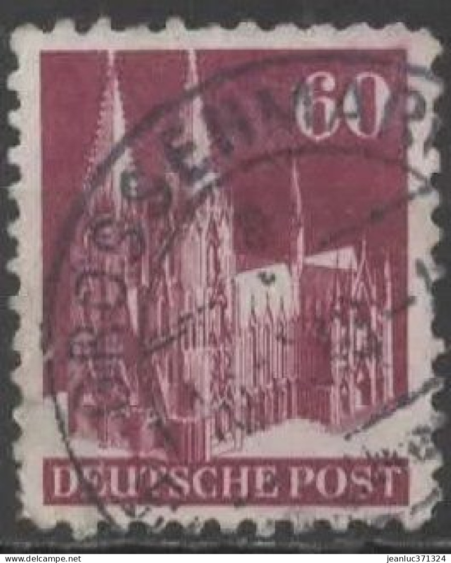 ALLEMAGNE BIZONE N° 61 O Y&T 1948 Cathédrale De Cologne - Usados