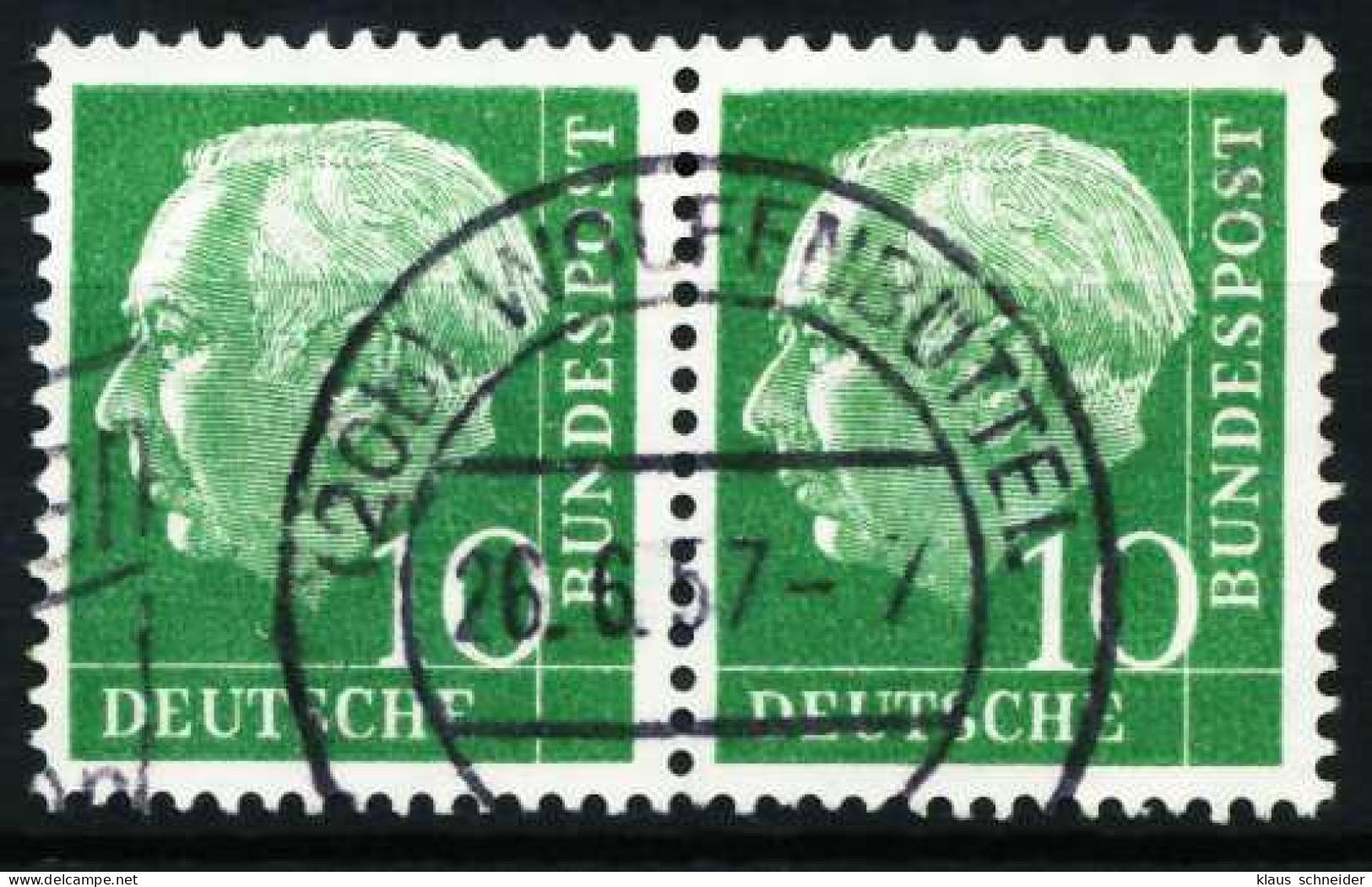 BRD BUND DS HEUSS 1 Nr 183x Gestempelt WAAGR PAAR X57A776 - Used Stamps