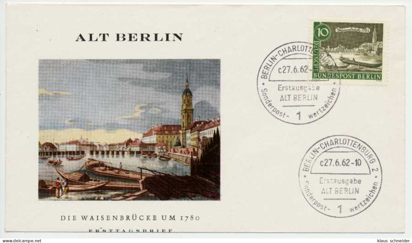 BERLIN 1962 Nr 219 BRIEF FDC X5BC702 - Briefe U. Dokumente