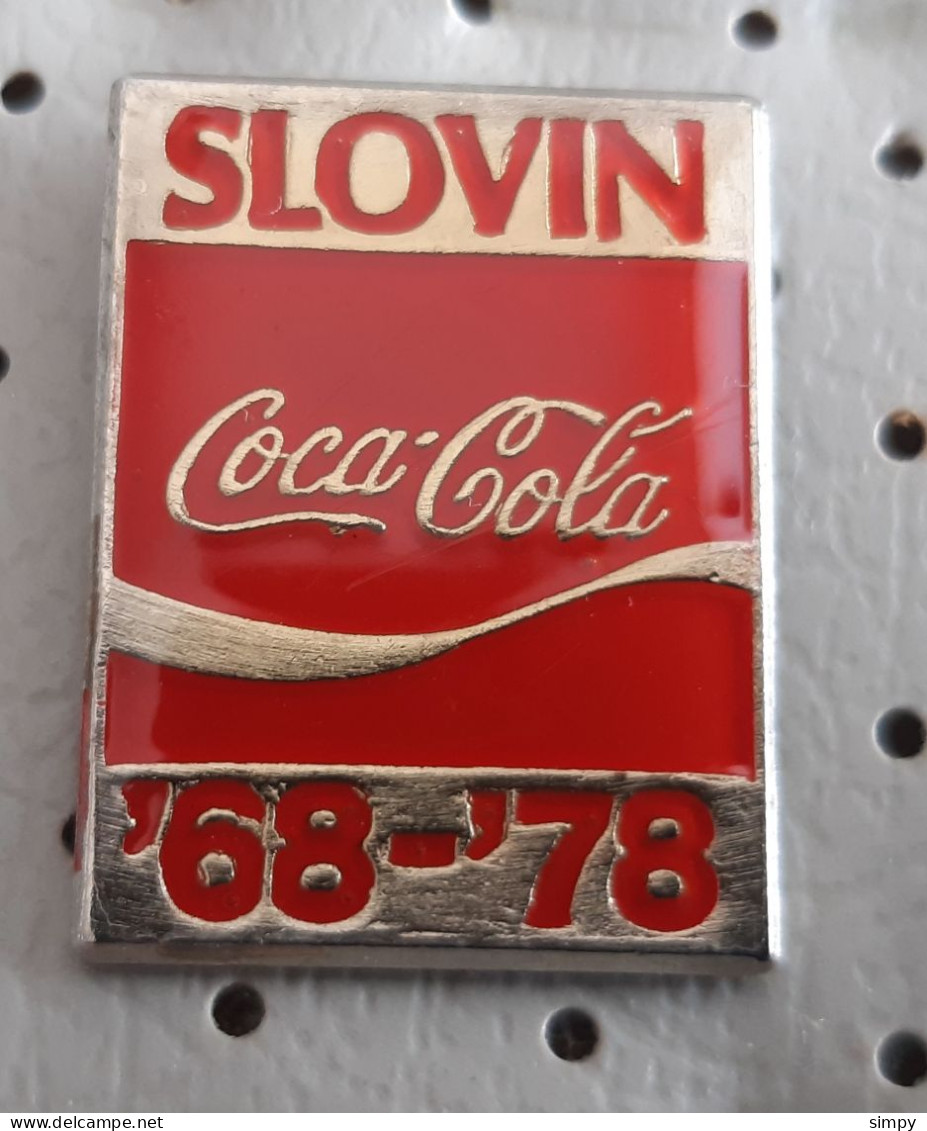 Coca Cola Logo Slovin 1968/1978 Slovenia Ex Yugoslavia Vintage Pin Badge - Coca-Cola