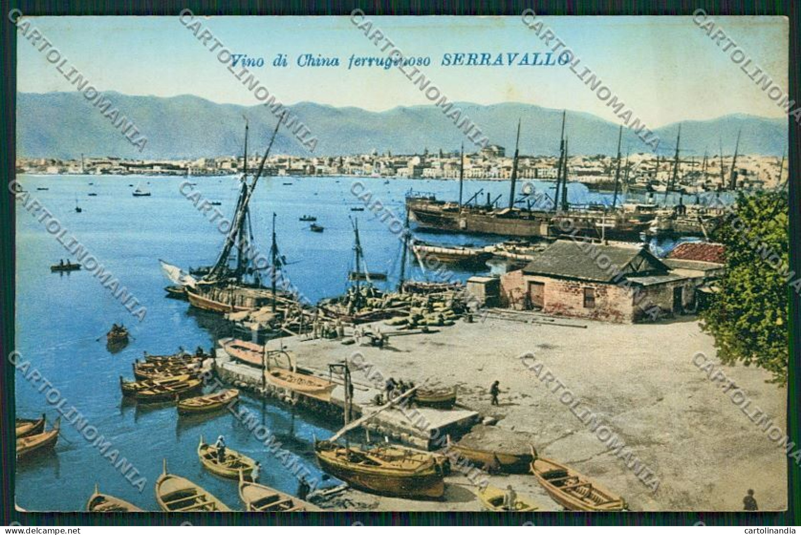 Trieste Vino China Ferruginoso Serravallo Pubblicitaria Palermo Cartolina ZC0967 - Trieste