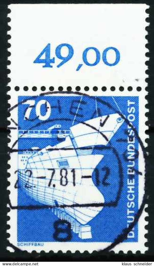 BRD DS INDUSTRIE U. TECHNIK Nr 852 Zentrisch Gestempelt ORA X667EBA - Used Stamps