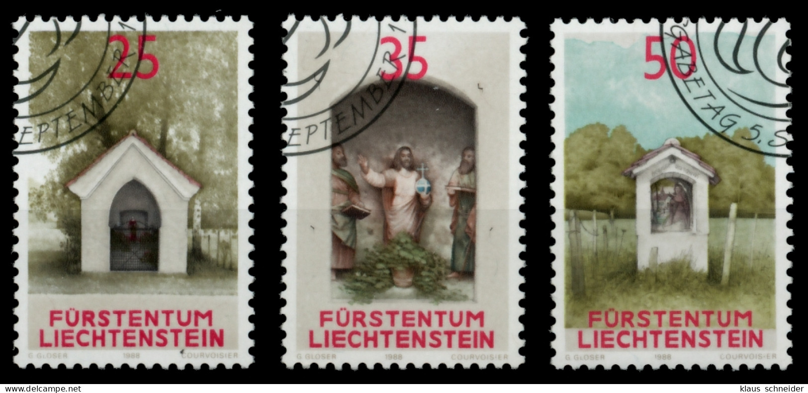 LIECHTENSTEIN 1988 Nr 951-953 Gestempelt SB49E62 - Used Stamps