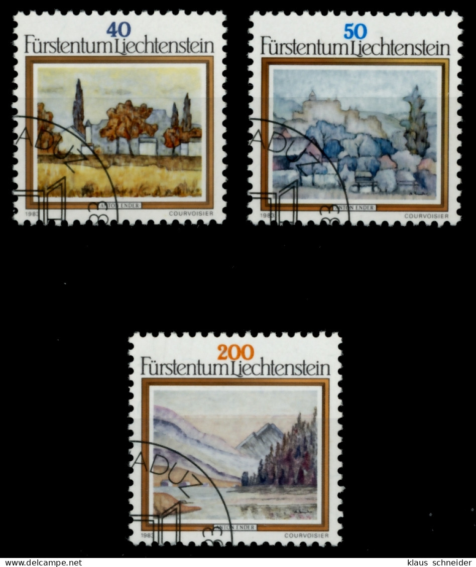 LIECHTENSTEIN 1983 Nr 821-823 Gestempelt SB4A38A - Gebruikt