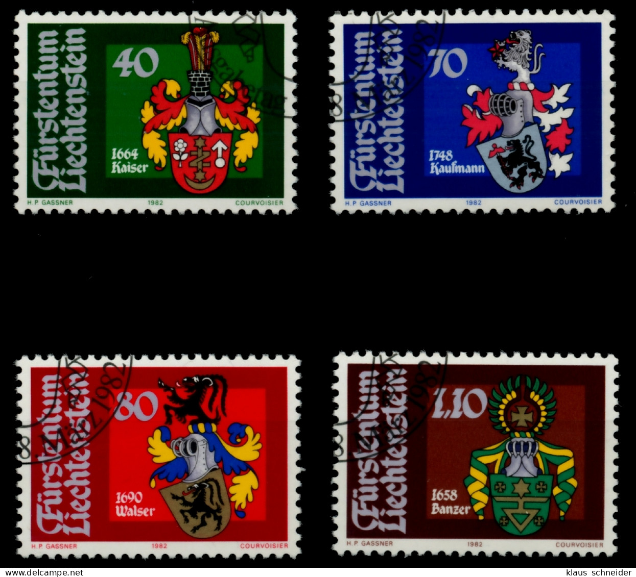 LIECHTENSTEIN 1982 Nr 793-796 Gestempelt SB4A3FE - Gebruikt