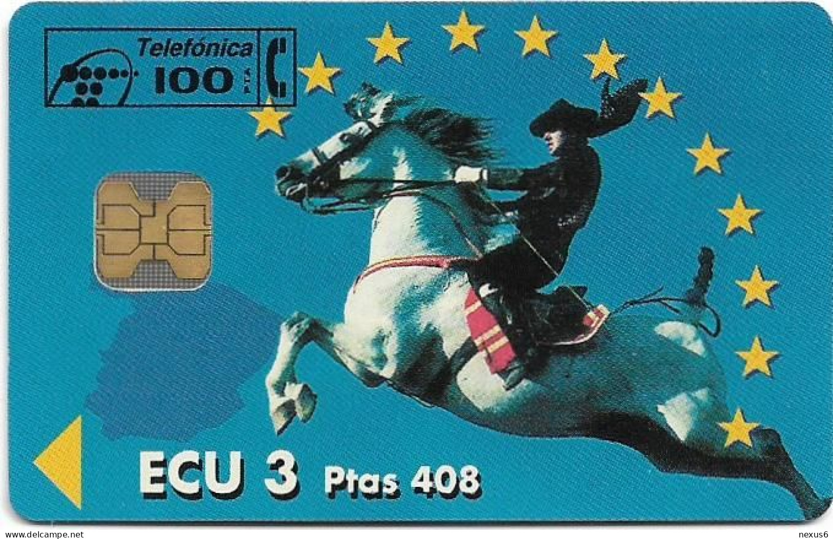 Spain - Telefónica - Ecu Caballo - P-044 - 01.1994, 100PTA, 6.100ex, Mint - Emissioni Private