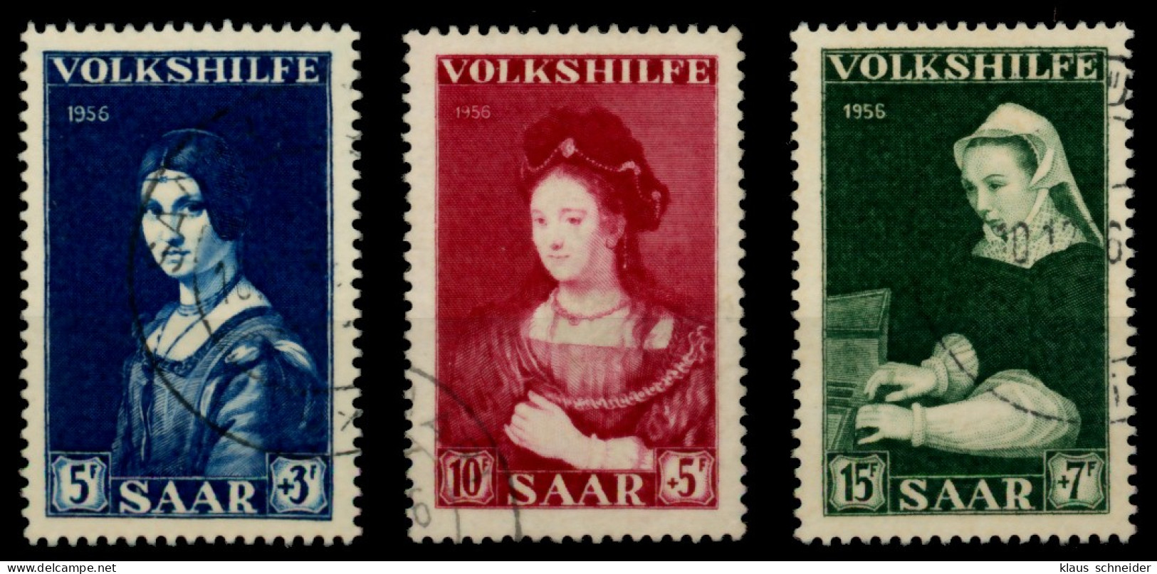 SAARLAND 1956 Nr 376-378 Zentrisch Gestempelt X7362CA - Used Stamps