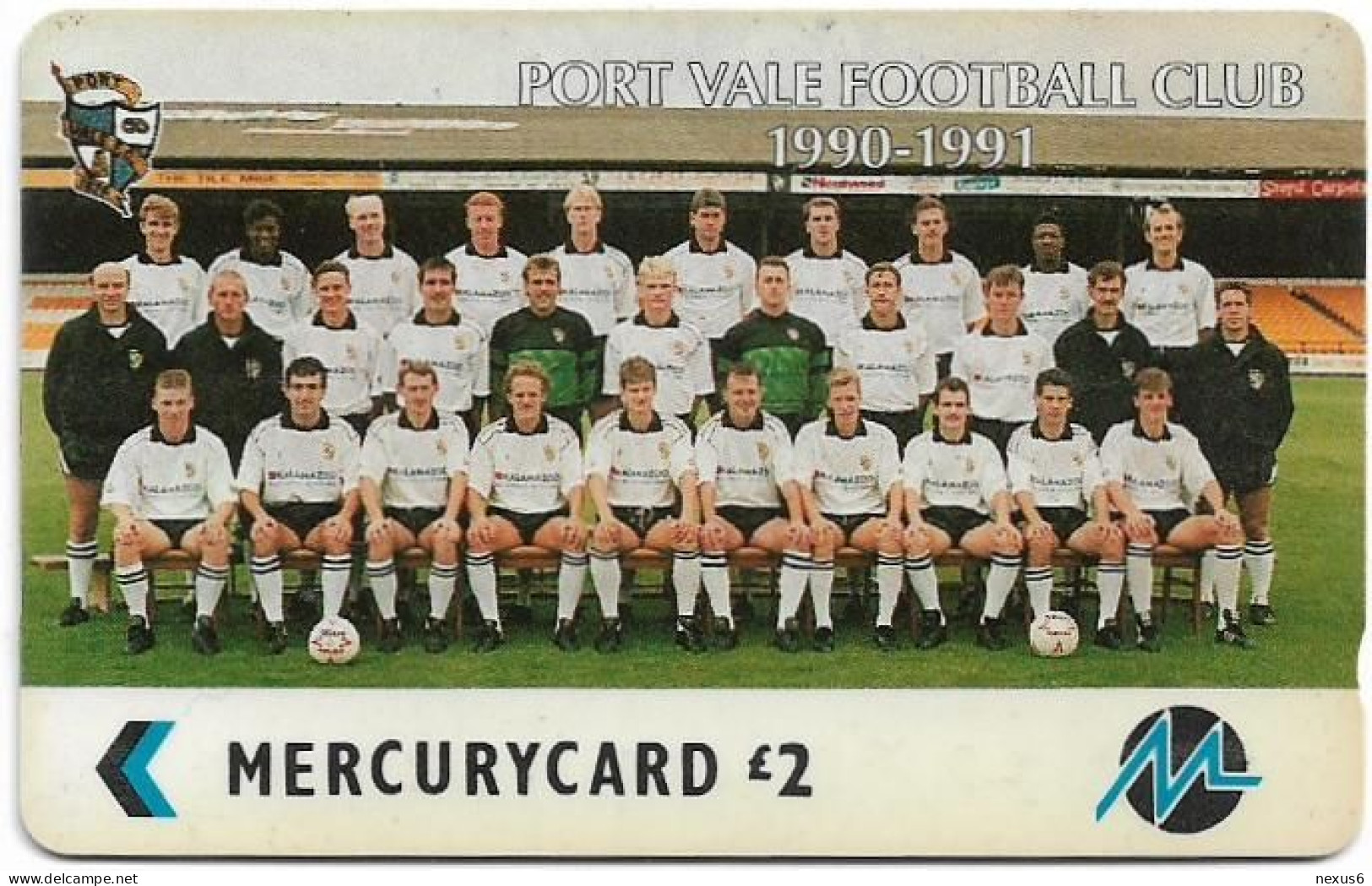 UK (Paytelco) - Football Clubs - Port Vale Team Photo - 4PFLF - 5.829ex, Used - Mercury Communications & Paytelco