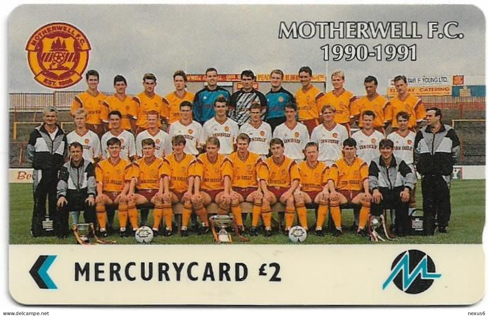 UK (Paytelco) - Football Clubs - Motherwell Team Photo - 1PPLG - 1.432ex, Used - [ 4] Mercury Communications & Paytelco