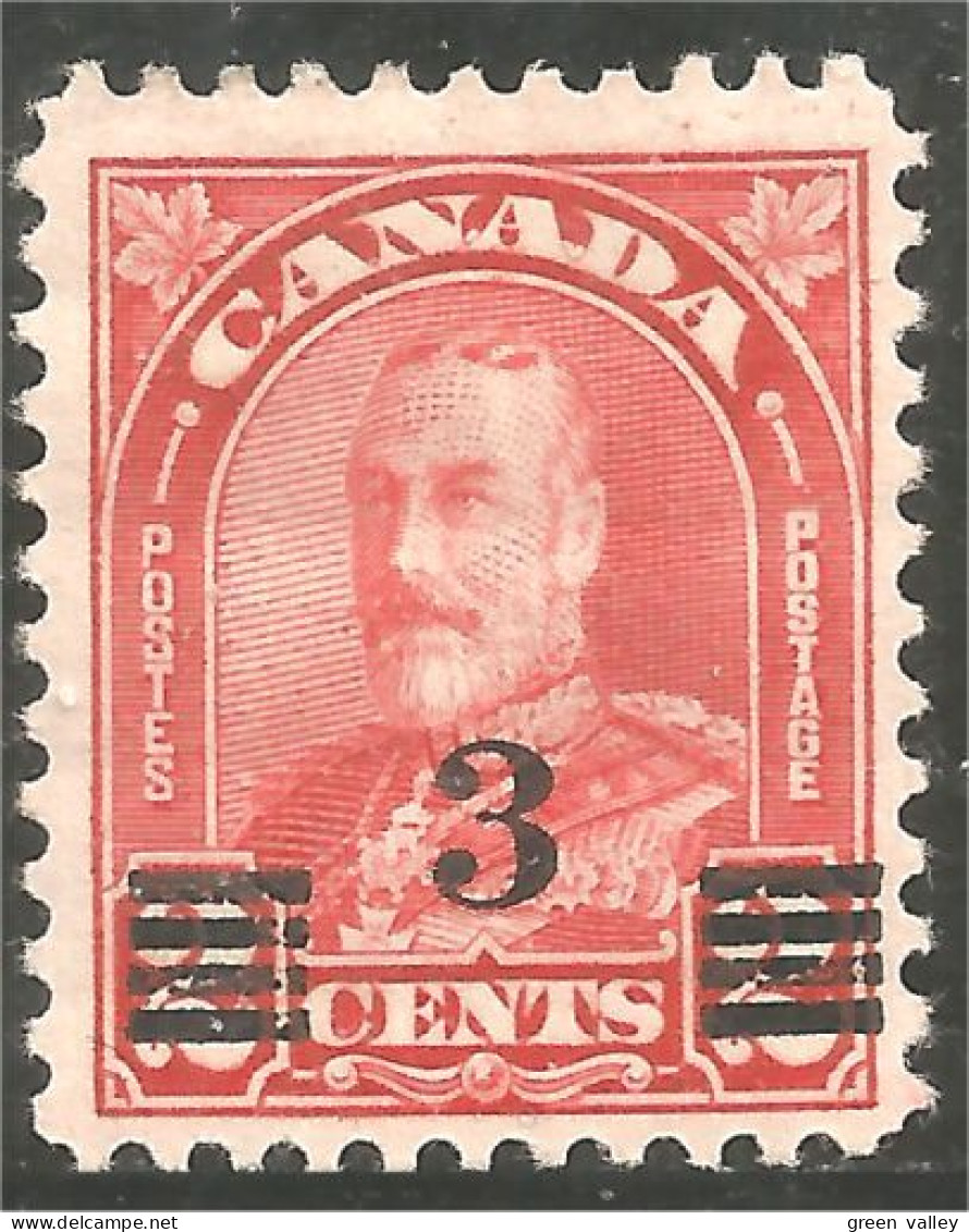 Canada 1932 George V Arch/Leaf Provisional MH * Neuf (01-91h) - Unused Stamps