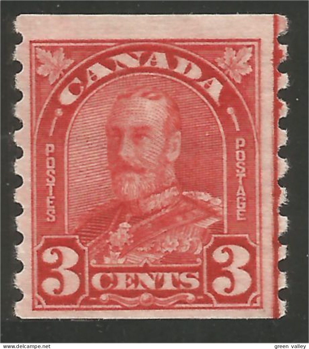Canada 1930 King George V ARCH/LEAF Coil Roulette LINE At Right MH * Neuf CH Légère (01-83h) - Nuovi