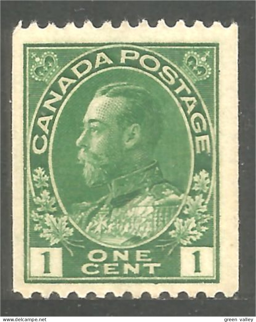 Canada 1911 King George V 1c Vert Green Coil Roulette MNH ** Neuf SC (01-31) - Ongebruikt