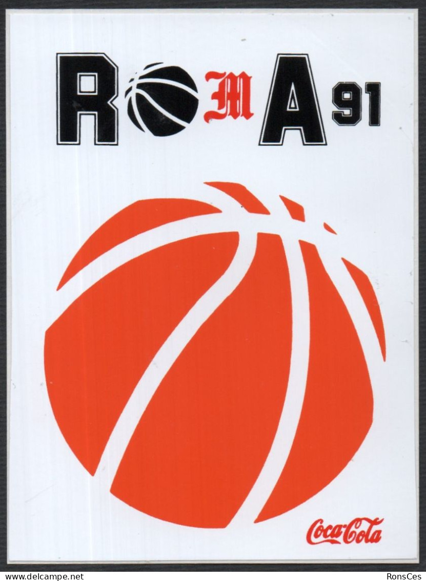 BASKETBALL - ITALIA ROMA - ADESIVI / STICKERS - COCA COLA - XXVII CAMPIONATO EUROPEO PALLACANESTRO - A - Adesivi