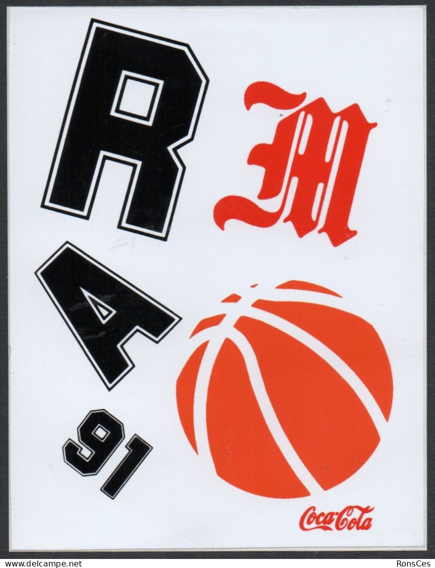 BASKETBALL - ITALIA ROMA - ADESIVI / STICKERS - COCA COLA - XXVII CAMPIONATO EUROPEO PALLACANESTRO - A - Autocollants