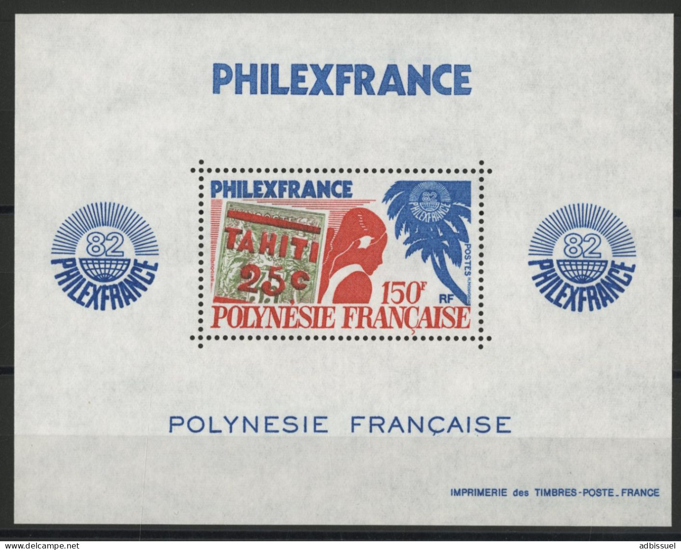 POLYNESIE Bloc Feuillet 6 Cote 21 € Neuf ** (MNH) TB "Philexfrance '82" - Blocs-feuillets