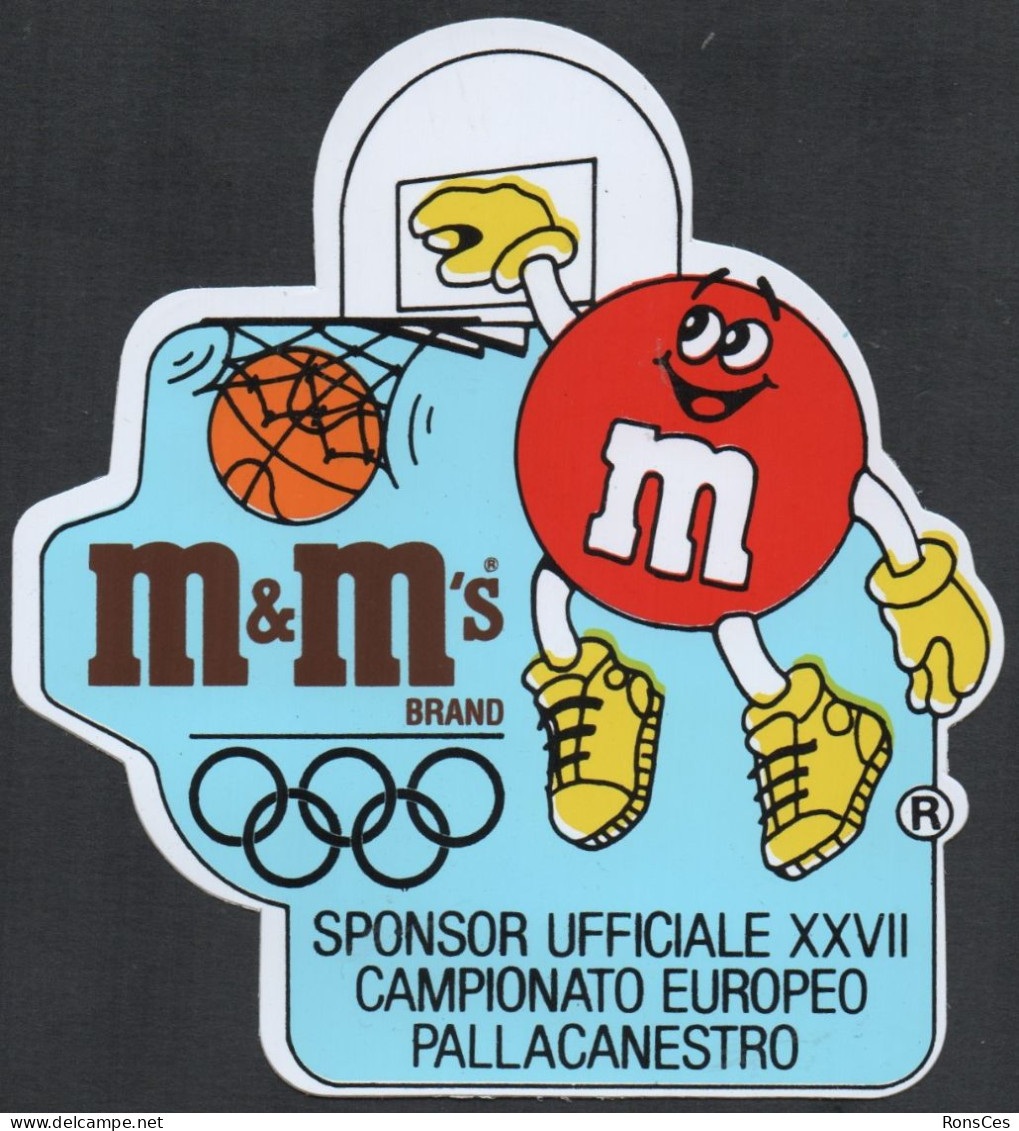 BASKETBALL - ITALIA ROMA - ADESIVI / STICKERS - M & M's - XXVII CAMPIONATO EUROPEO PALLACANESTRO - A - Adesivi