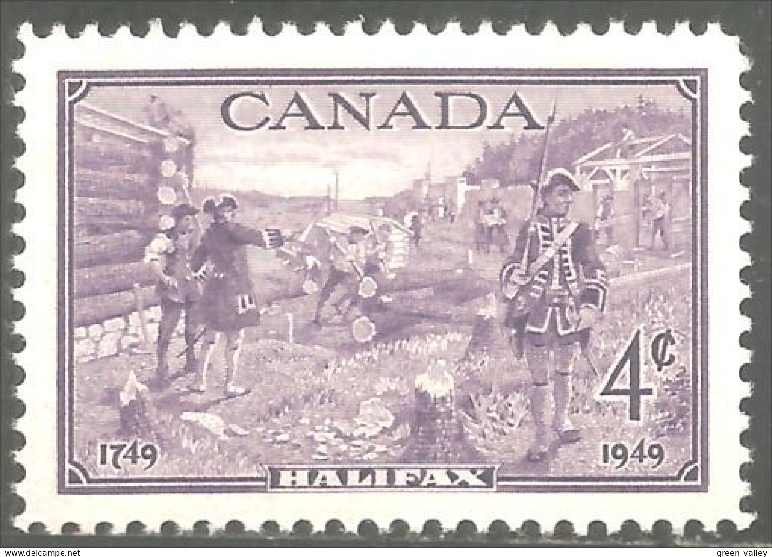 Canada 1949 Halifax Colonisation Founding Fondation 200th 200 Ans MNH ** Neuf SC (02-83b) - Militares
