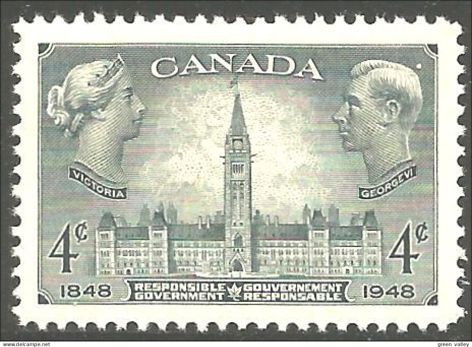 Canada 1948 Parlement Parliament George VI MNH ** Neuf SC (02-77a) - Unused Stamps