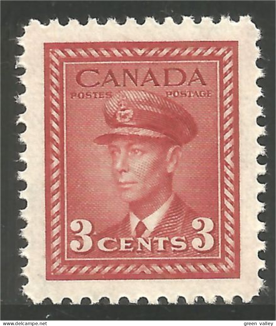 Canada 1942 3c Rouge Red George VI War Issue MNH ** Neuf SC (02-51b) - Royalties, Royals