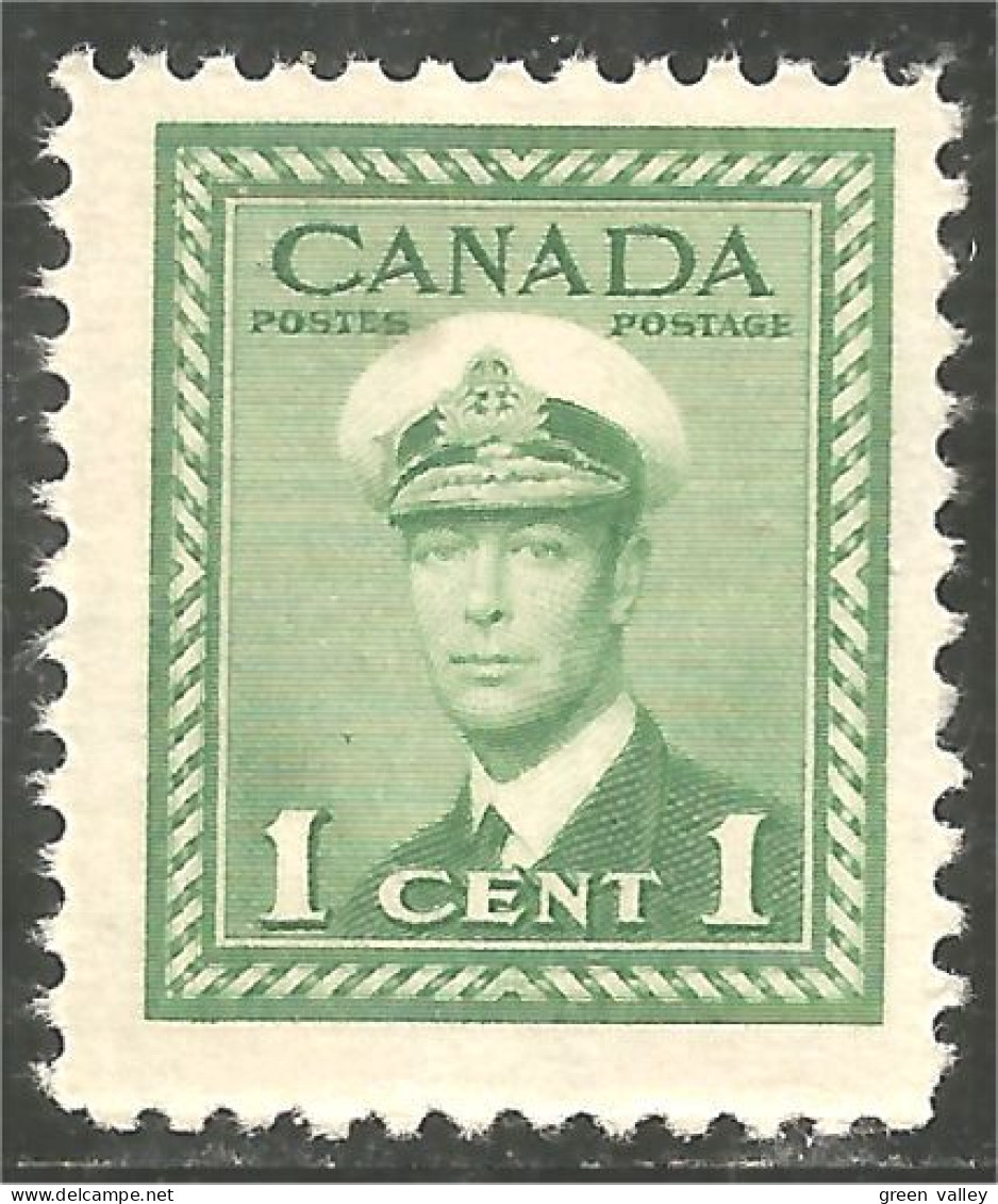 Canada 1942 1c Vert Green George VI War Issue MNH ** Neuf SC (02-49-2) - Royalties, Royals