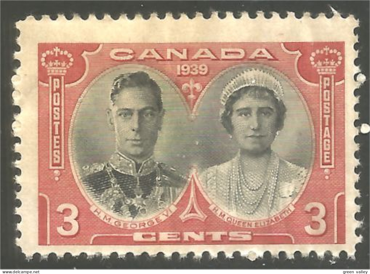 Canada 1939 3c Royal Visit King Roi George VI Queen Reine Elizabeth MH * Neuf (02-48-1a) - Nuovi