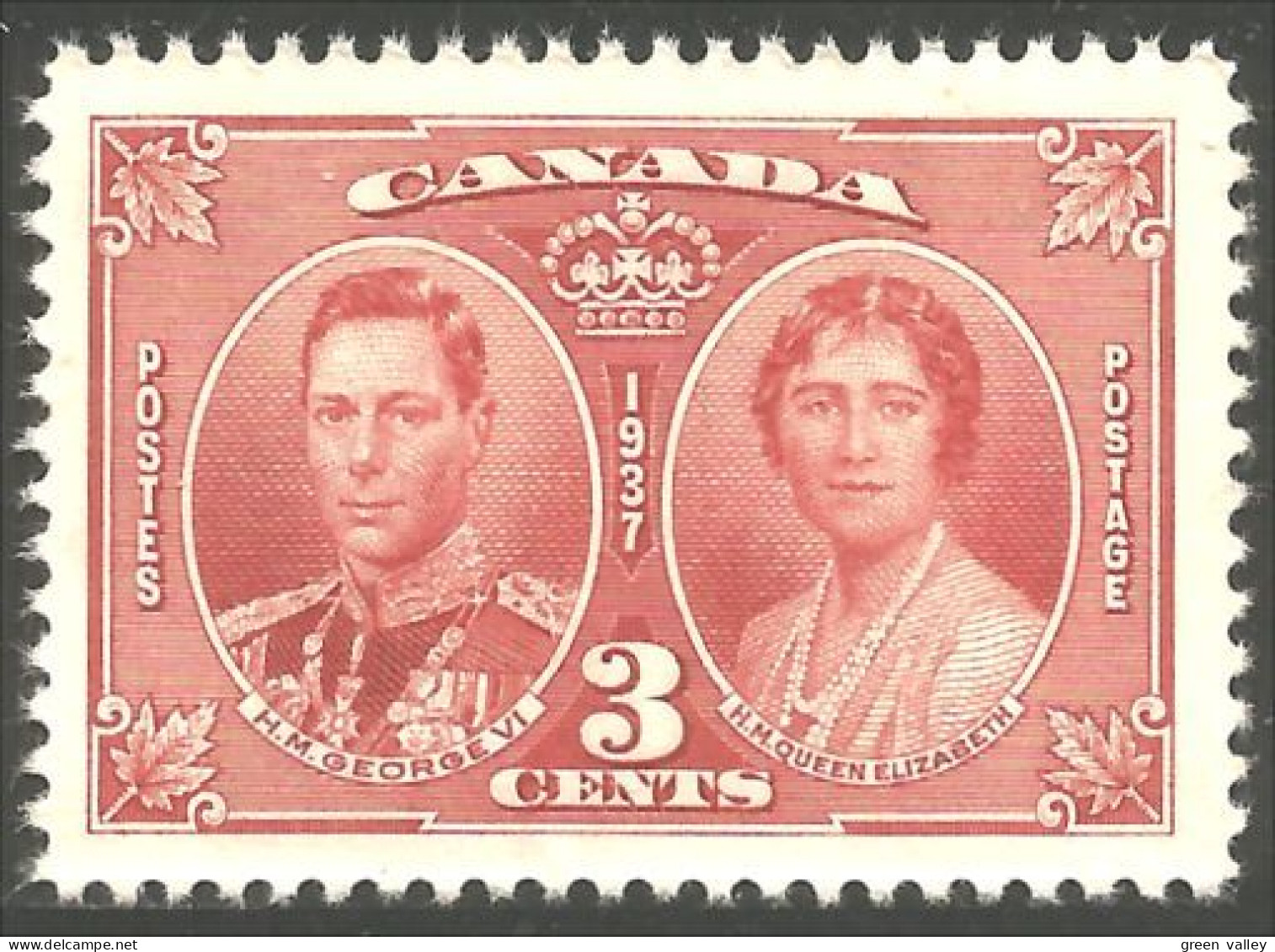 Canada 1937 Couronnement George VI Queen Elizabeth Coronation MNH ** Neuf SC (02-37c) - Beroemde Vrouwen