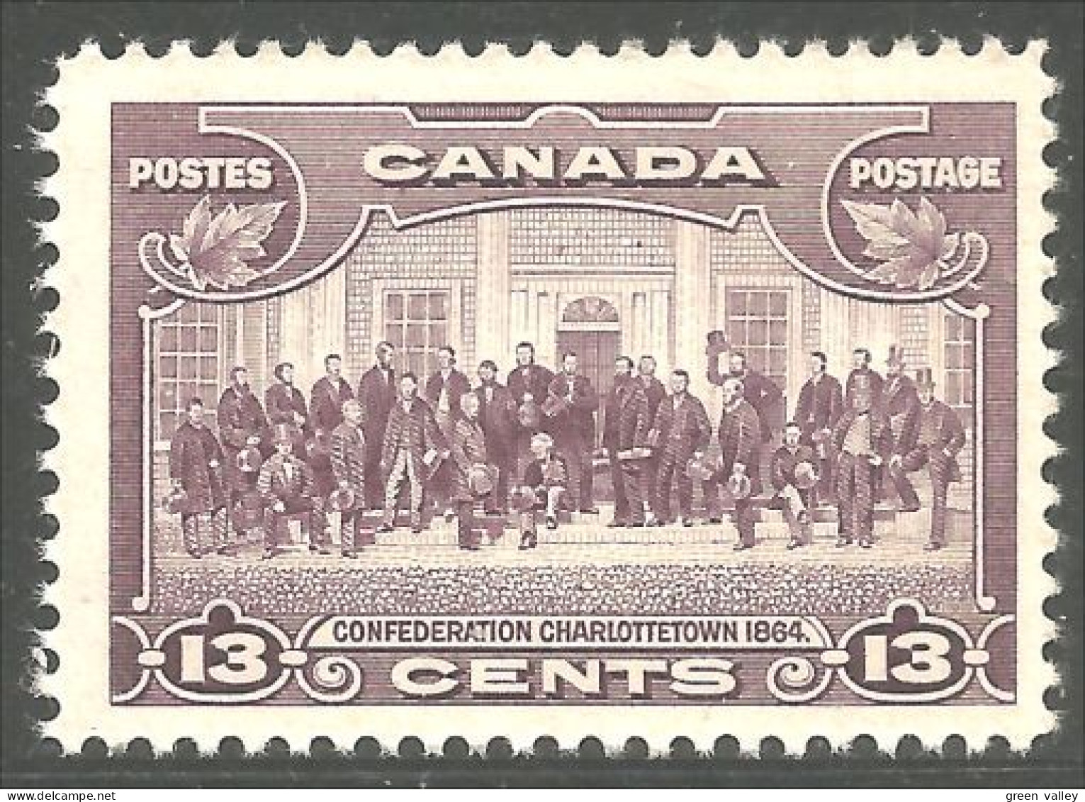 Canada 1935 Confederation 1864 Conference Charlottetown 13c Violet MNH ** Neuf SC (02-24d) - Otros & Sin Clasificación