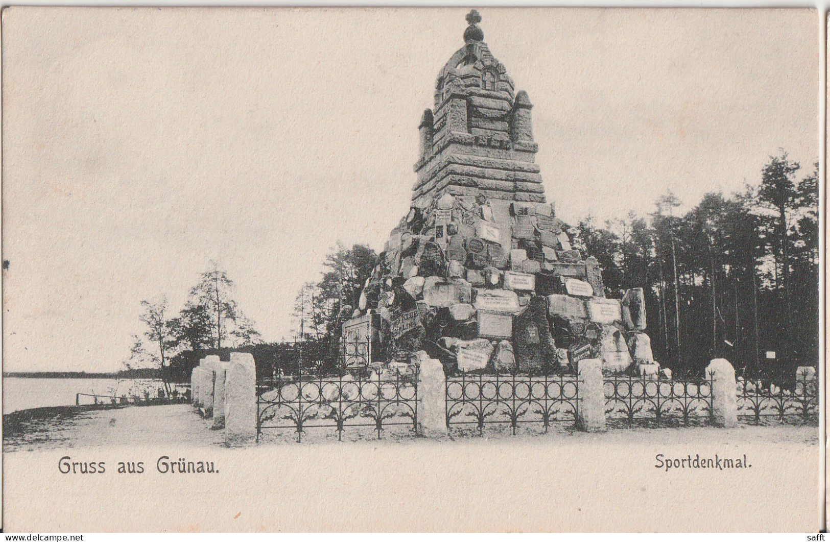 AK Gruß Aus Grünau, Sportdenkmal 1907 - Treptow