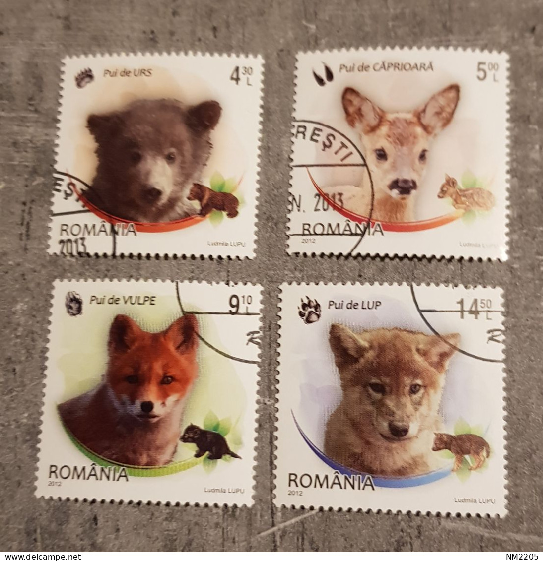 ROMANIA WILD CUBS SET CTO- USED - Used Stamps