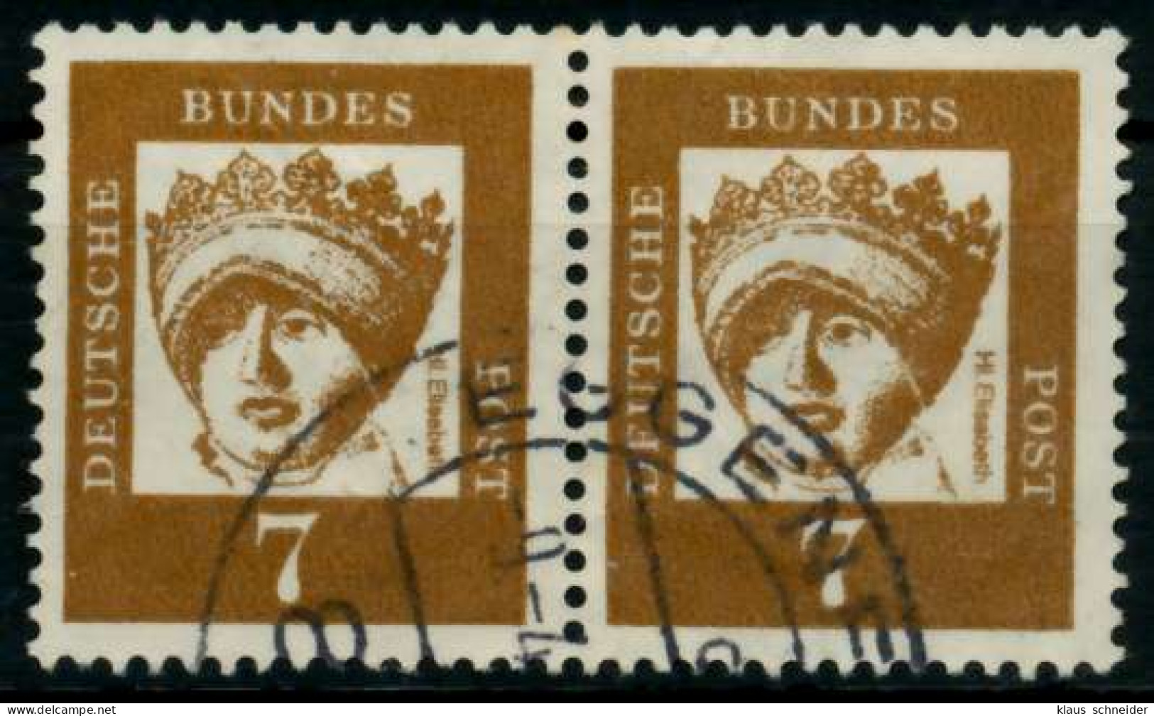 BRD DS BED. DEUT. Nr 348y Gestempelt WAAGR PAAR X95D05E - Used Stamps