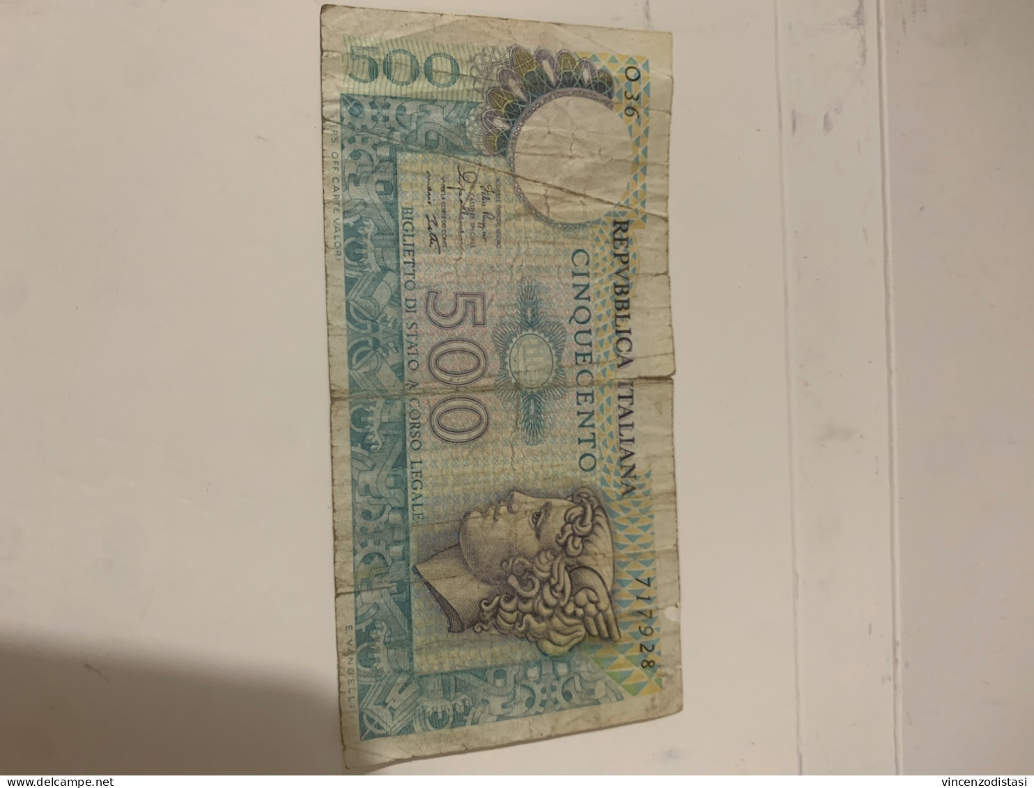 Biglietto Di Stato Cinquecento Lire Anno 1974 - 500 Liras