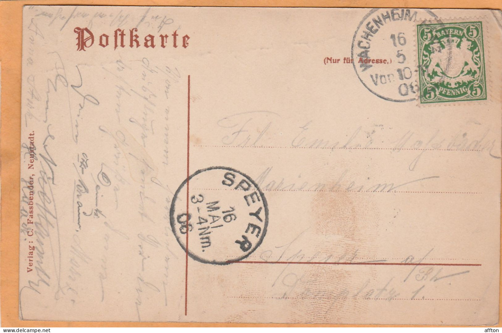 Neustadt Haardt Germany 1906 Postcard - Neustadt (Weinstr.)