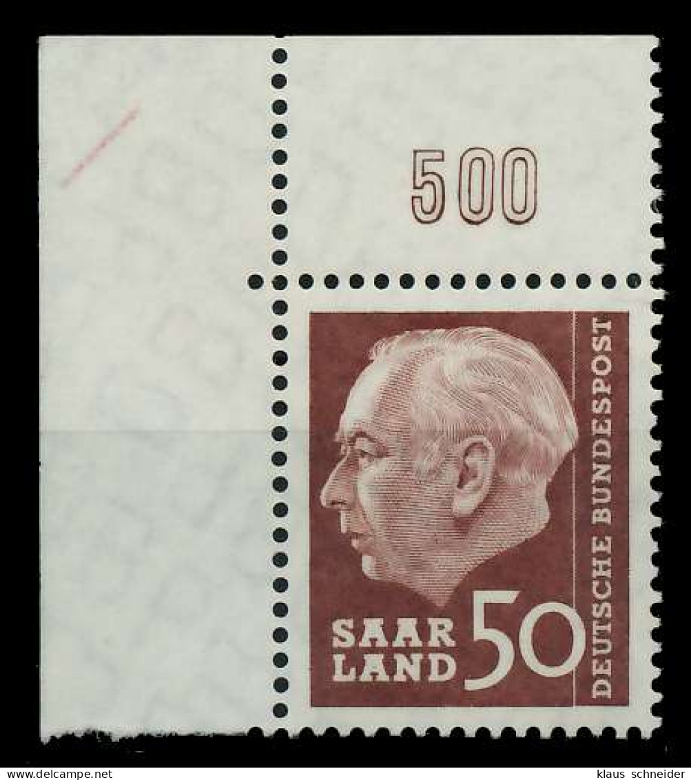 SAAR OPD 1957 Nr 393 Postfrisch ECKE-OLI X799B0E - Unused Stamps