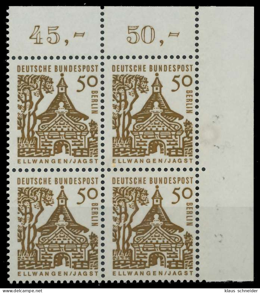 BERLIN DS D-BAUW. 1 Nr 246 Postfrisch VIERERBLOCK ECKE- X7ED146 - Unused Stamps
