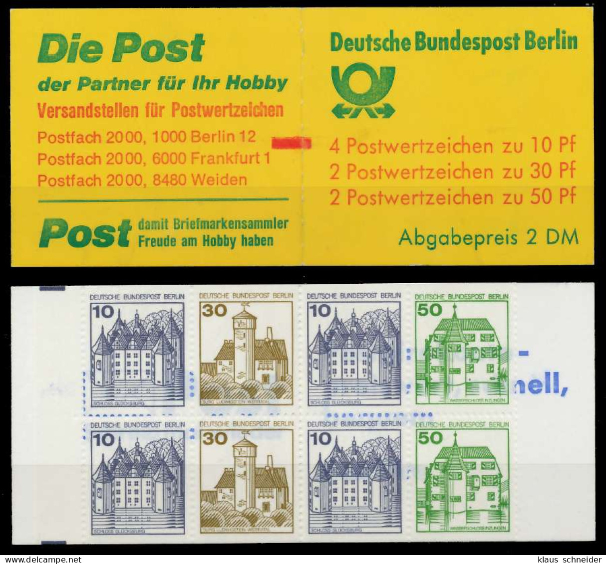 BERLIN MARKENHEFTCHEN Nr MH 11imZ Postfrisch X815C9A - Markenheftchen
