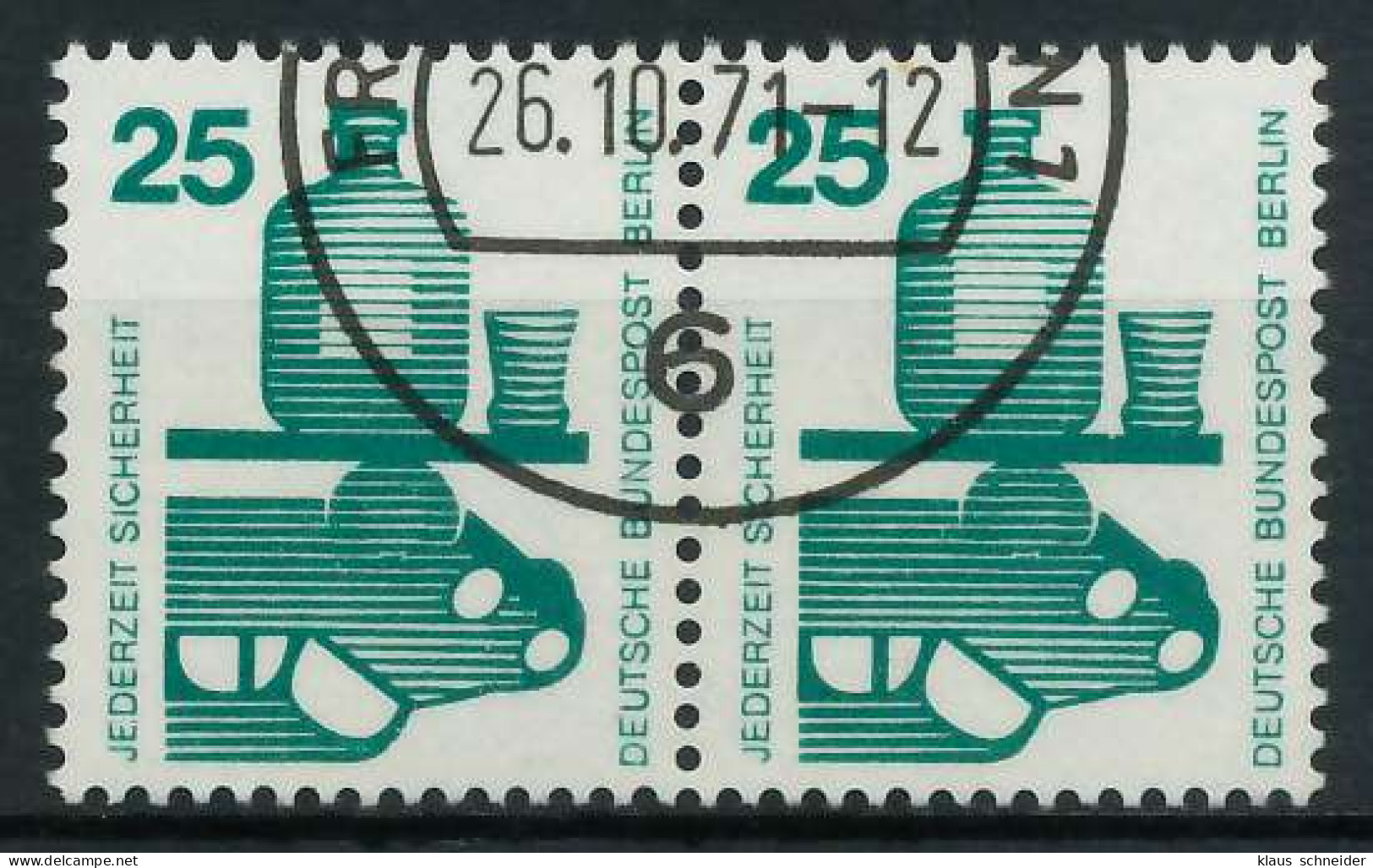 BERLIN DS UNFALLV Nr 405 Gestempelt WAAGR PAAR X8F93FE - Used Stamps