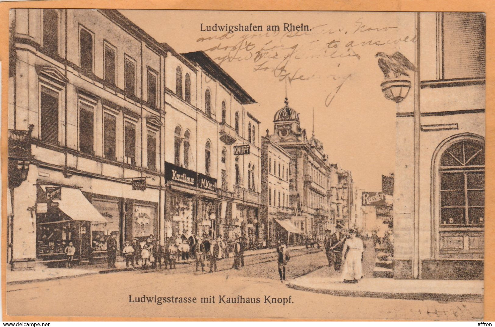 Ludwigshafen Germany 1913 Postcard - Ludwigshafen