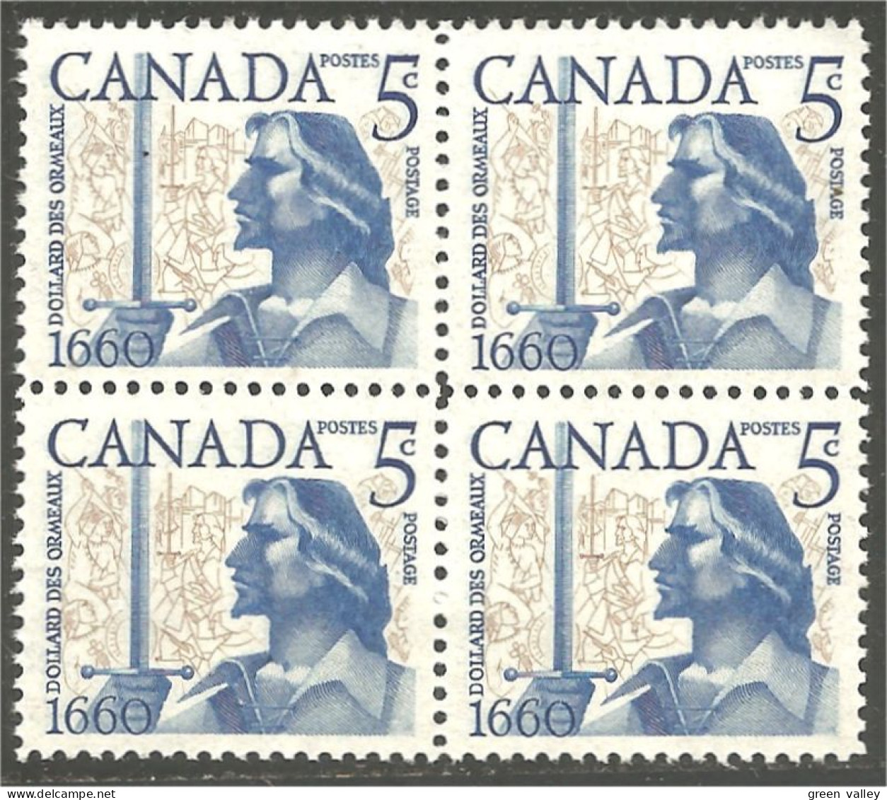 Canada Dollard Des Ormeaux Bataille Long Sault Battle /4 MNH ** Neuf SC (03-90c) - Ungebraucht