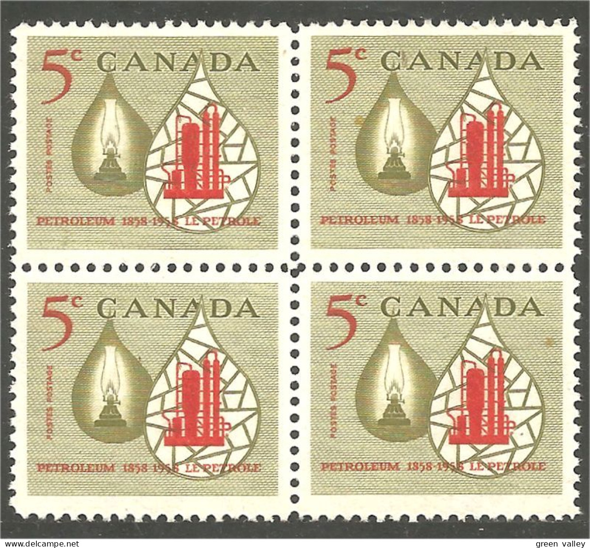 Canada Lampe Huile Oil Lamp Raffinerie Refinery Petrole Petroleum Block/4 MNH ** Neuf SC (03-81e) - Gas