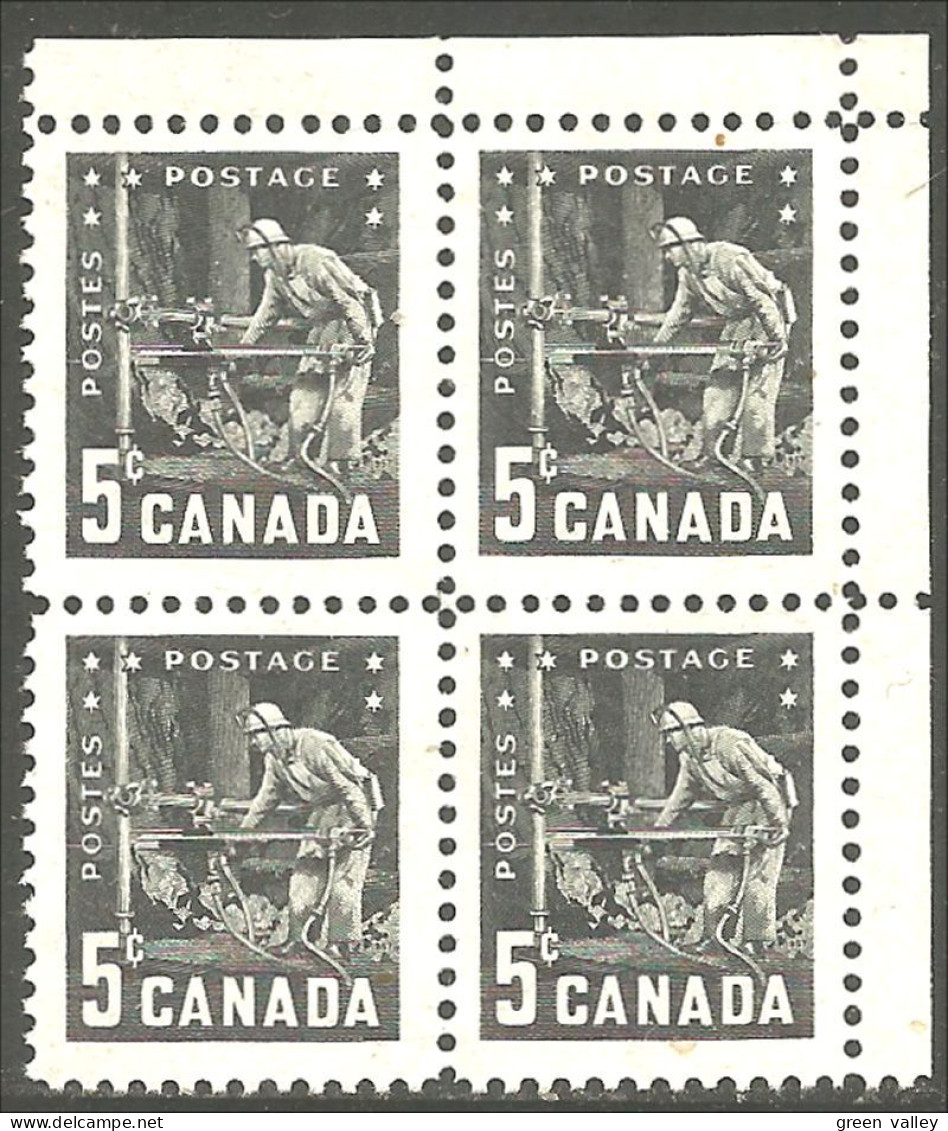 Canada Mines Miner Mining Block/4 MNH ** Neuf SC (03-73e) - Minerali