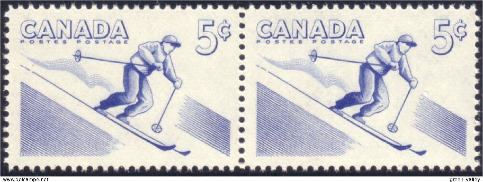 Canada Paire Identique Ski Identical Pair MNH ** Neuf SC (03-68ib) - Winter (Other)