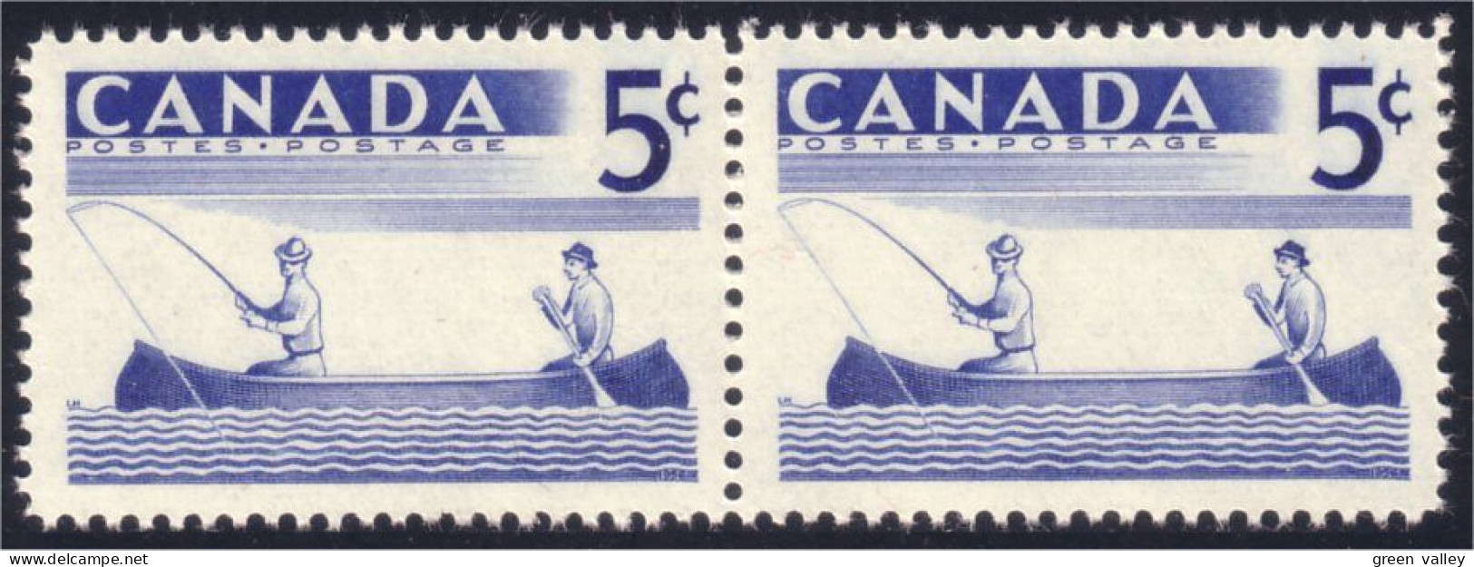 Canada Paire Identique Peche A La Ligne Fishing Identical Pair MNH ** Neuf SC (03-65ia) - Ongebruikt