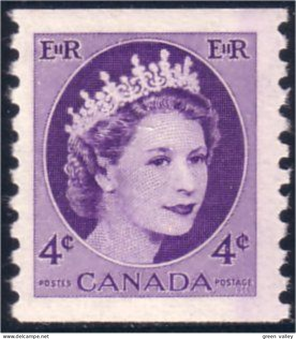 Canada QEII Wilding Violet Roulette Coil MNH ** Neuf SC (03-47-1) - Nuevos