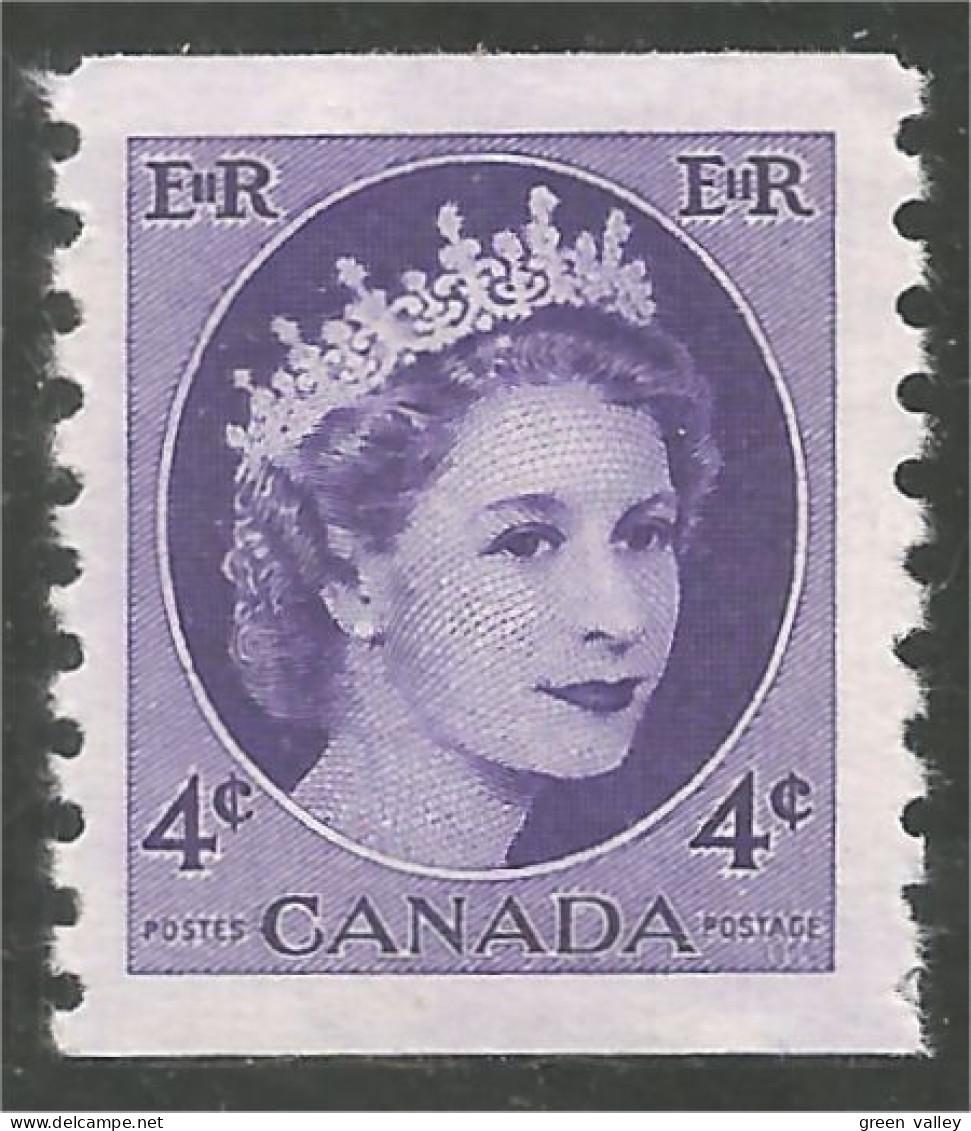 Canada QEII Wilding Violet Roulette Coil MH * Neuf  (C03-47-2) - Royalties, Royals