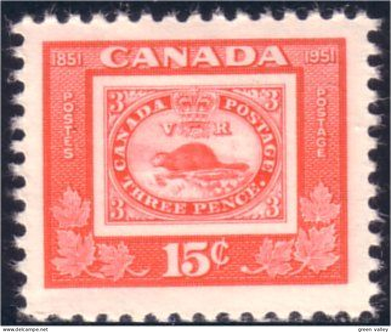 Canada Three Penny Beaver Castor MNH ** Neuf SC (03-14c) - Roedores