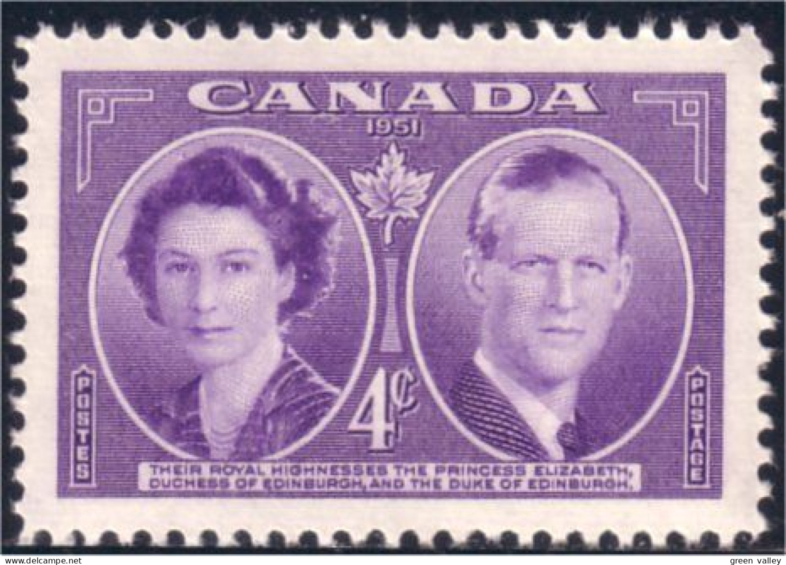 Canada Royal Visit 1951 MNH ** Neuf SC (03-15b) - Familles Royales