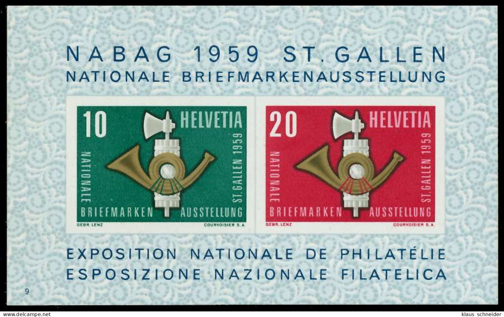 SCHWEIZ BLOCK KLEINBOGEN 1950-1959 Block 16-09 X2EA602 - Blocs & Feuillets